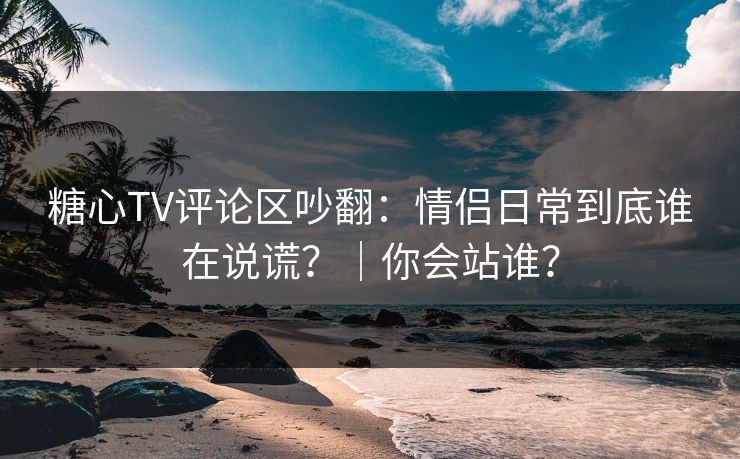 糖心TV评论区吵翻：情侣日常到底谁在说谎？｜你会站谁？