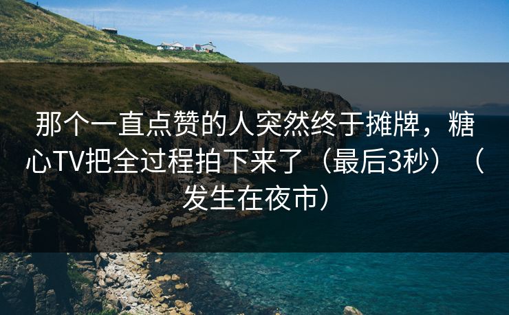 那个一直点赞的人突然终于摊牌，糖心TV把全过程拍下来了（最后3秒）（发生在夜市）